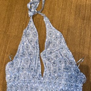 Aqua Halter Top